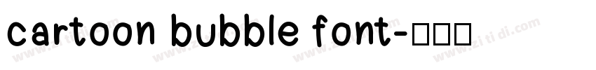 cartoon bubble font字体转换
